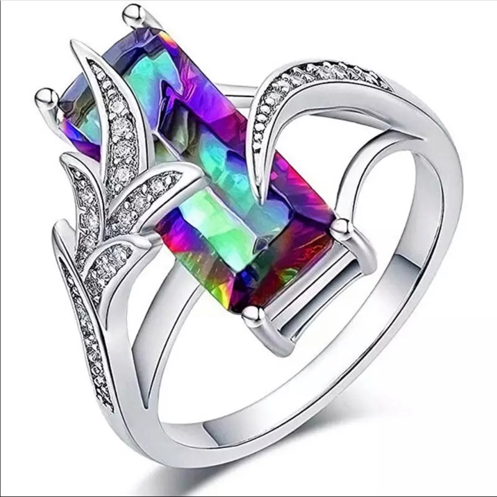 New S925 silver Luxury Cubic Zircon stone ring - Picture 2 of 5